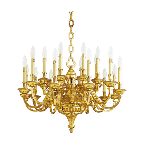 Lustre Art Nouveau 4 Lumières - Bronze - Maison Lucien Gau / Vianne 80 - XXème