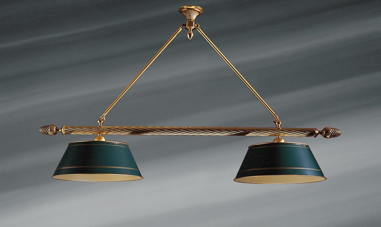 Suspension Luminaire 2 Vasques – Style Lampe De Billard – Occasion Foncitonnel