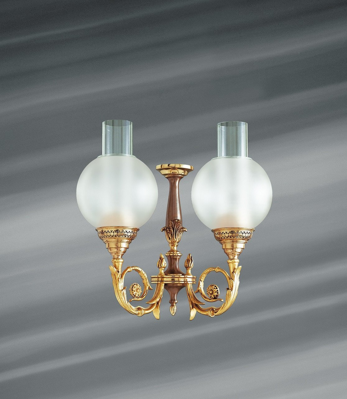 Lucien Gau Bronze wall lamp Restauration with two lights 18602